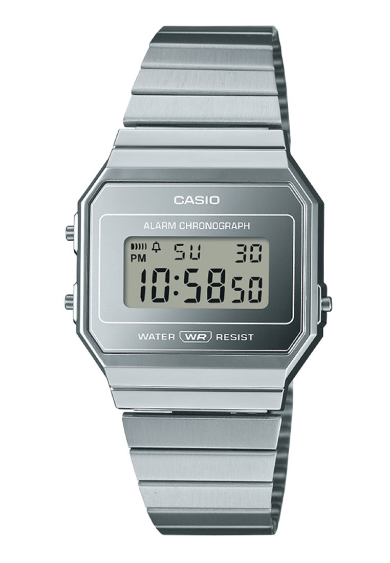 Casio A700WEV-7A Digital Stainless Steel Strap Watch for Unisex-Watch Portal Philippines