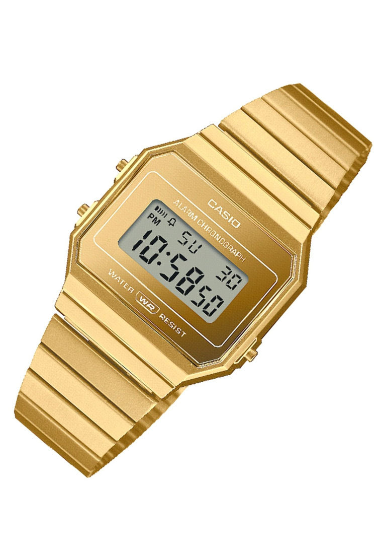 Casio A700WEVG-9A Digital Stainless Steel Strap Watch for Unisex-Watch Portal Philippines