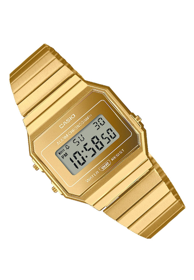 Casio A700WEVG-9A Digital Stainless Steel Strap Watch for Unisex-Watch Portal Philippines