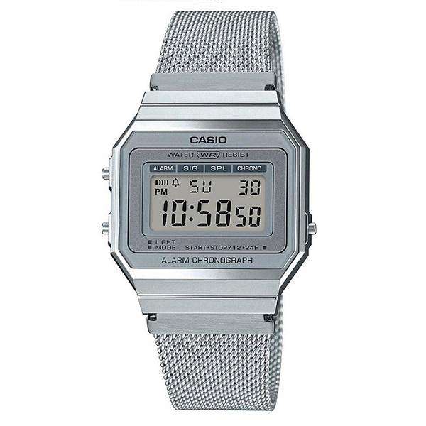 Casio A700WM-7A Silver Stainless Mesh Watch for Men and Women-Watch Portal Philippines