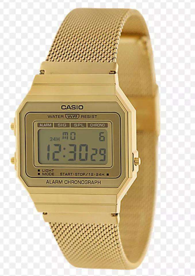 Casio A700WMG-9A Gold Stainless Mesh for Men and Women-Watch Portal Philippines