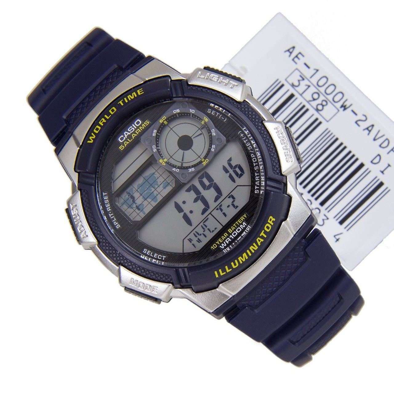Casio AE-1000W-2A Navy Blue Resin Strap Watch for Men-Watch Portal Philippines