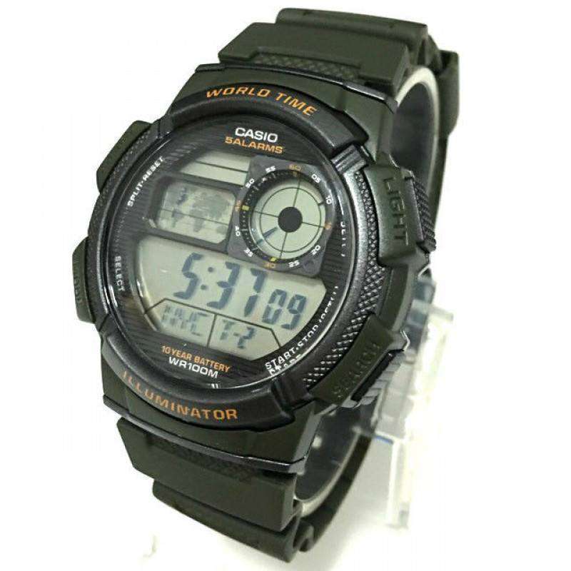 Casio AE-1000W-3A Green Resin Strap Watch for Men-Watch Portal Philippines