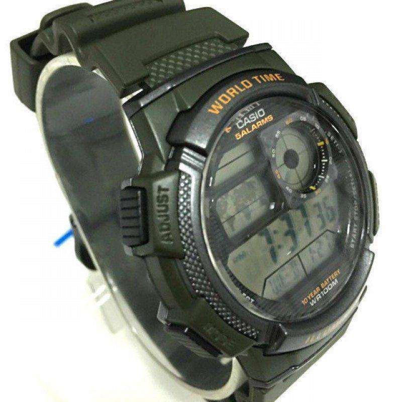 Casio AE-1000W-3A Green Resin Strap Watch for Men-Watch Portal Philippines