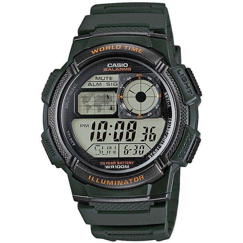 Casio AE-1000W-3A Green Resin Strap Watch for Men-Watch Portal Philippines