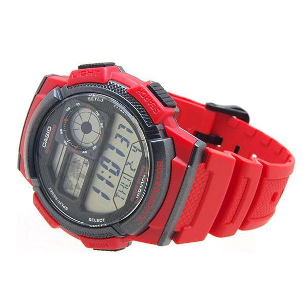 Casio AE-1000W-4A Red Resin Strap Watch for Men-Watch Portal Philippines