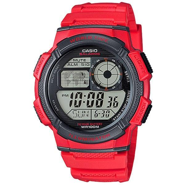 Casio AE-1000W-4A Red Resin Strap Watch for Men-Watch Portal Philippines