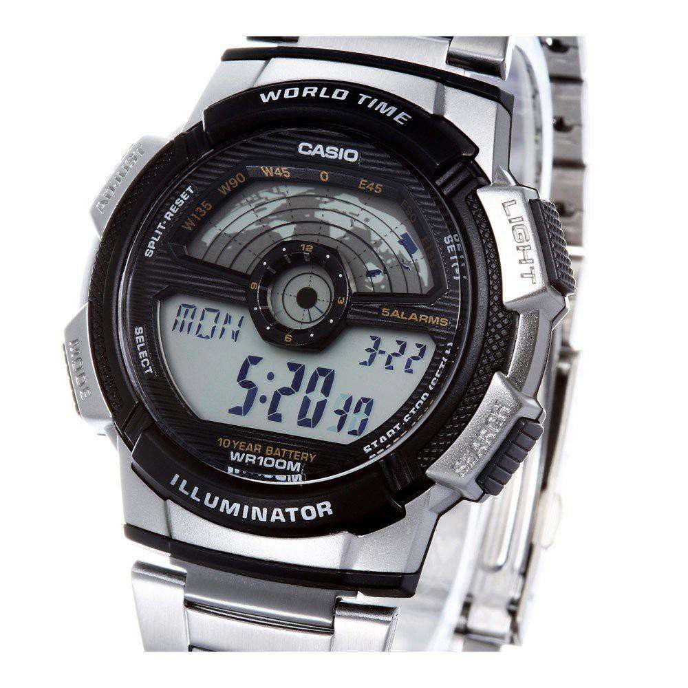 Casio AE-1100WD-1AVDF Silver Stainless Watch For Men-Watch Portal Philippines