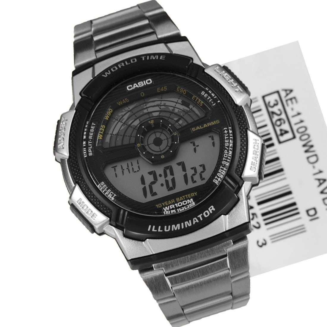 Casio AE-1100WD-1AVDF Silver Stainless Watch For Men-Watch Portal Philippines