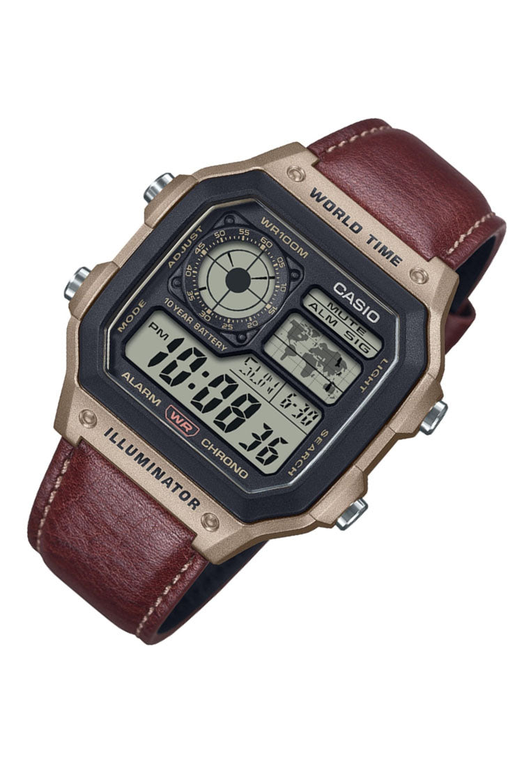 Casio AE-1200WHL-5A Digital Leather Strap Watch For Men-Watch Portal Philippines