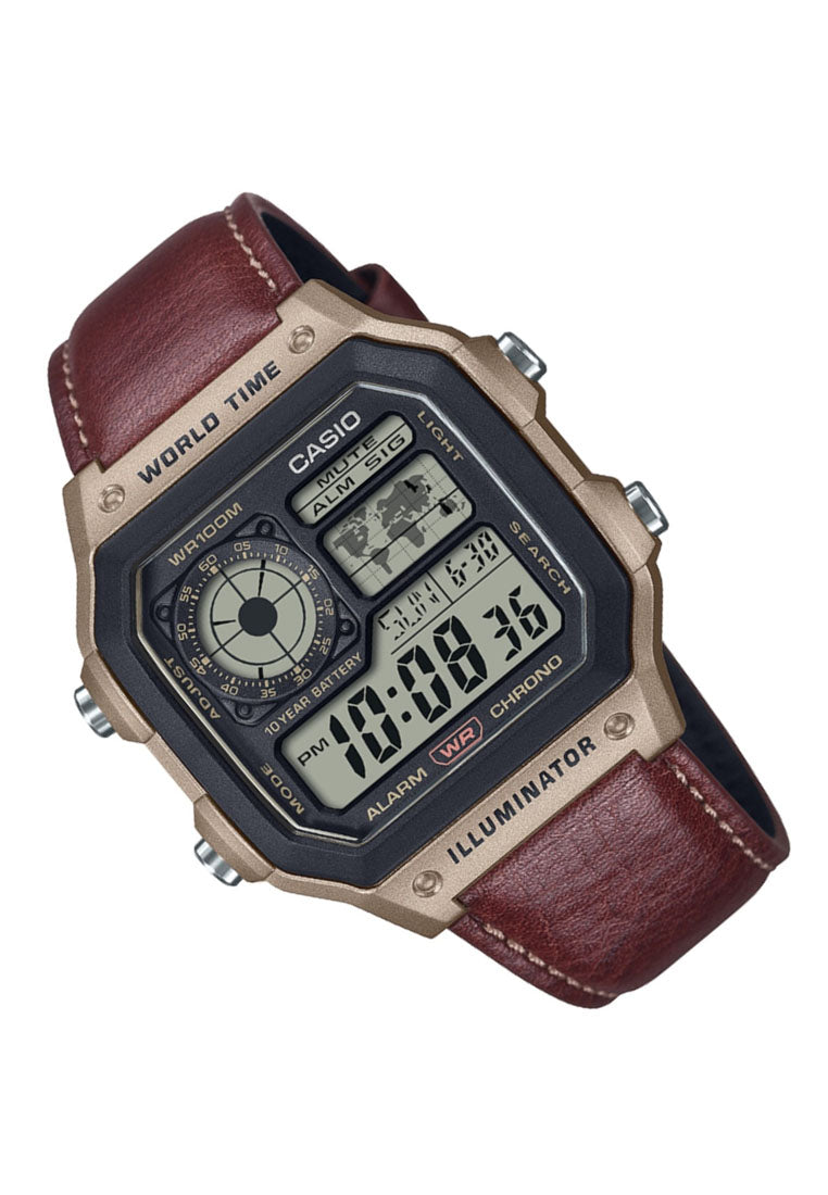 Casio AE-1200WHL-5A Digital Leather Strap Watch For Men-Watch Portal Philippines