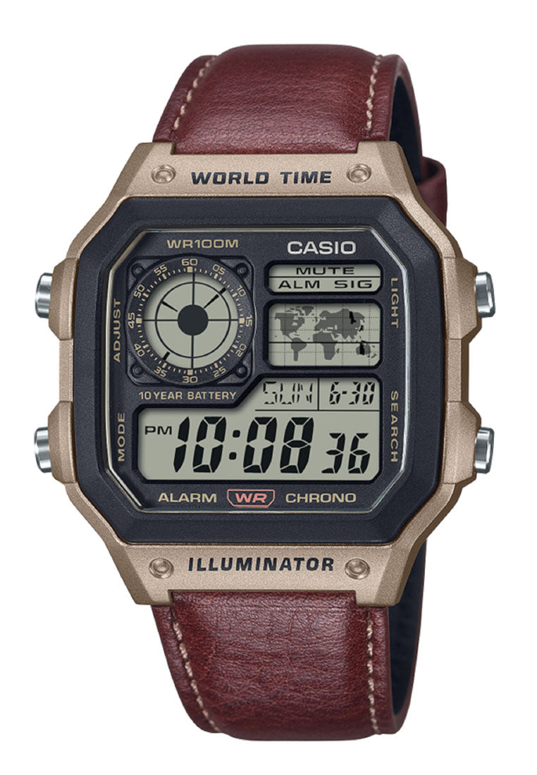 Casio AE-1200WHL-5A Digital Leather Strap Watch For Men-Watch Portal Philippines