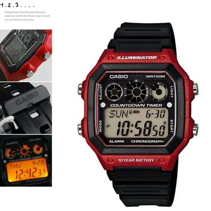 Casio AE-1300WH-4A Black Resin Strap Watch for Men-Watch Portal Philippines
