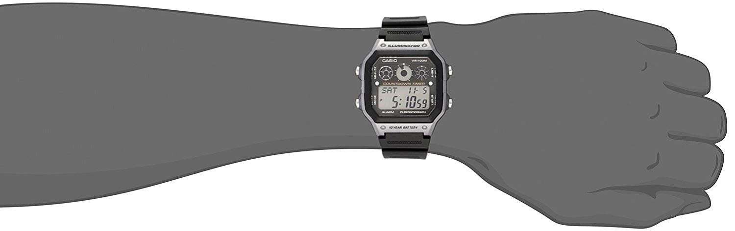 Casio AE-1300WH-8A Black Resin Strap Watch For Men-Watch Portal Philippines