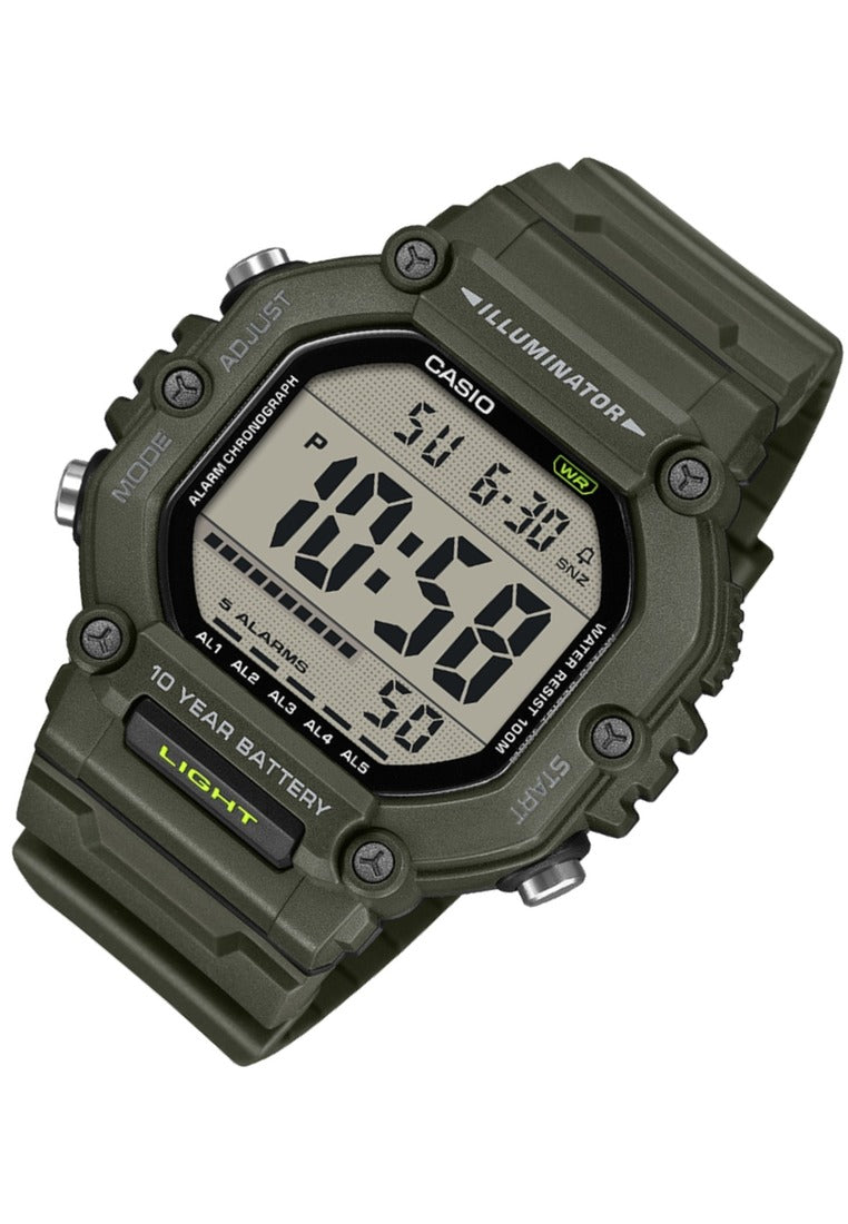 Casio AE-1600HX-3AVDF Rubber Strap Digital Watch for Men-Watch Portal Philippines