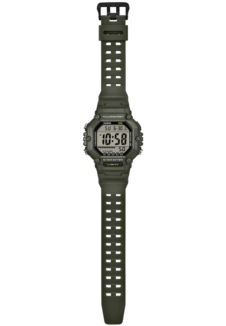 Casio AE-1600HX-3AVDF Rubber Strap Digital Watch for Men-Watch Portal Philippines