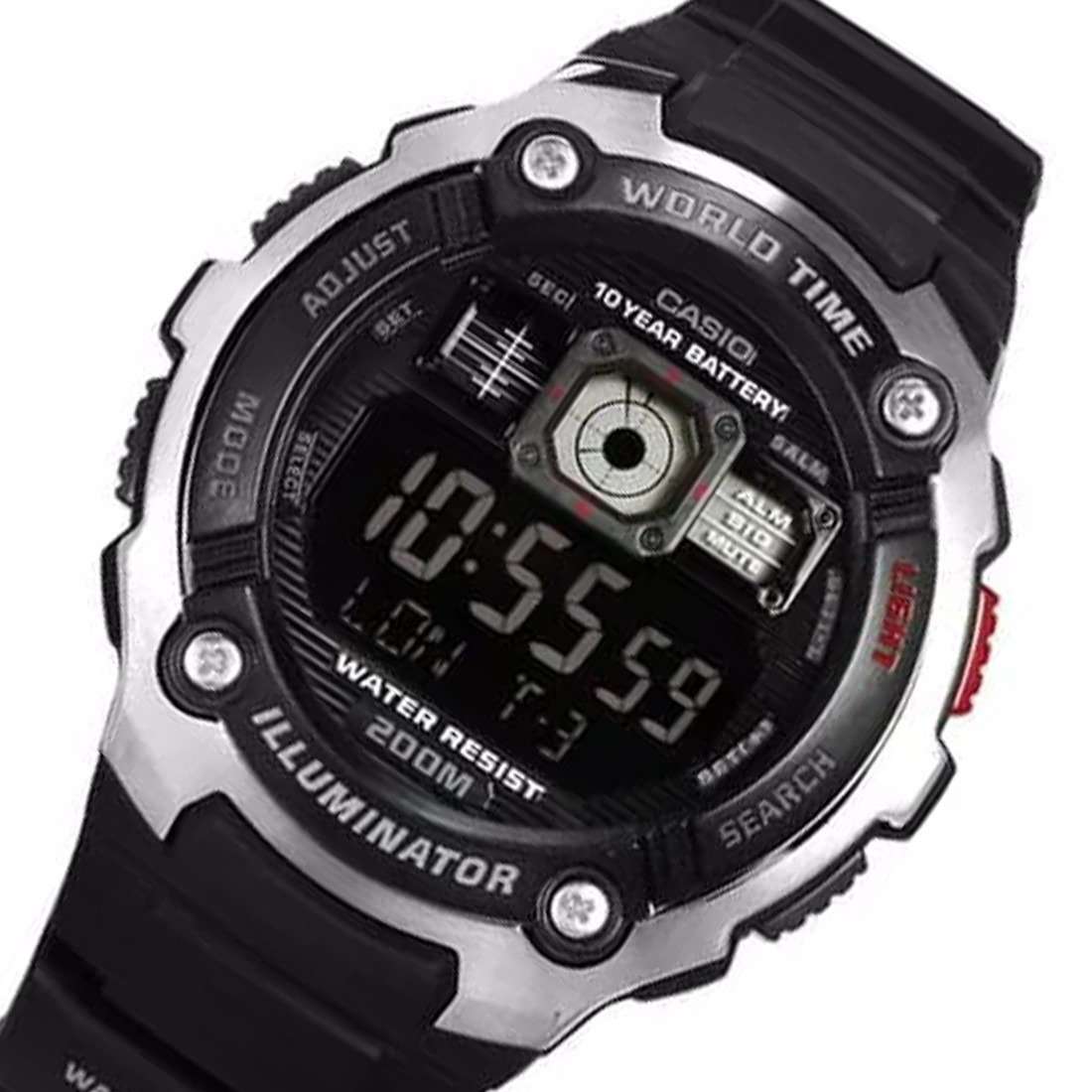 Casio AE-2000W-1B Black Resin Watch for Men-Watch Portal Philippines