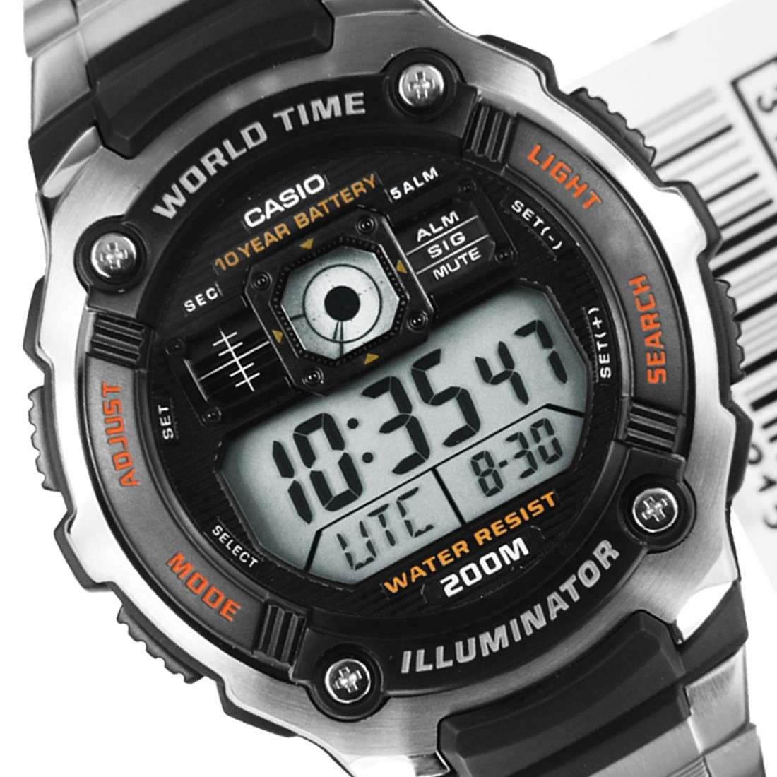 Casio AE-2000WD-1A Silver Stainless Watch for Men-Watch Portal Philippines