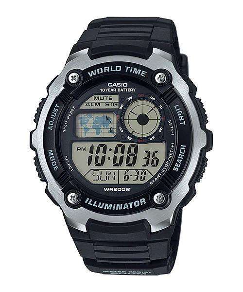 Casio AE-2100W-1A Black Resin Strap Watch for Men-Watch Portal Philippines