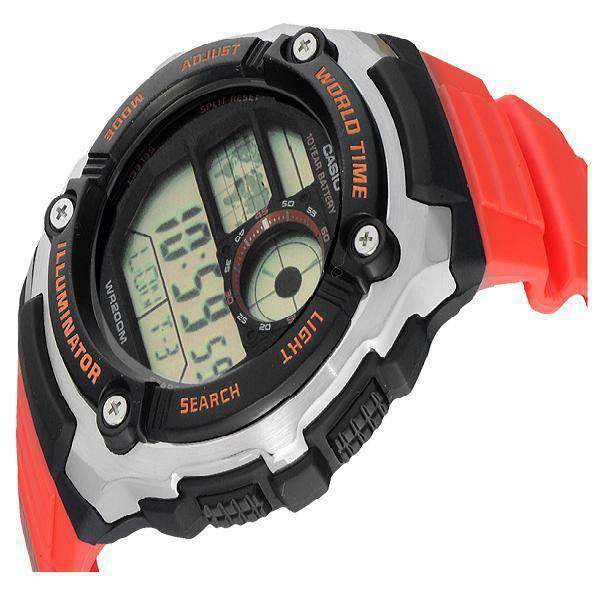 Casio AE-2100W-4A Orange Resin Strap Watch for Men-Watch Portal Philippines