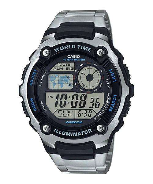 Casio AE-2100WD-1A Silver Stainless Watch Men-Watch Portal Philippines
