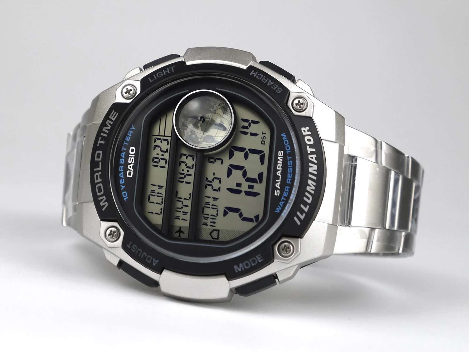 Casio AE-3000WD-1AVDF Silver Stainless Watch for Men-Watch Portal Philippines