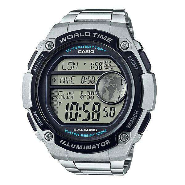 Casio AE-3000WD-1AVDF Silver Stainless Watch for Men-Watch Portal Philippines