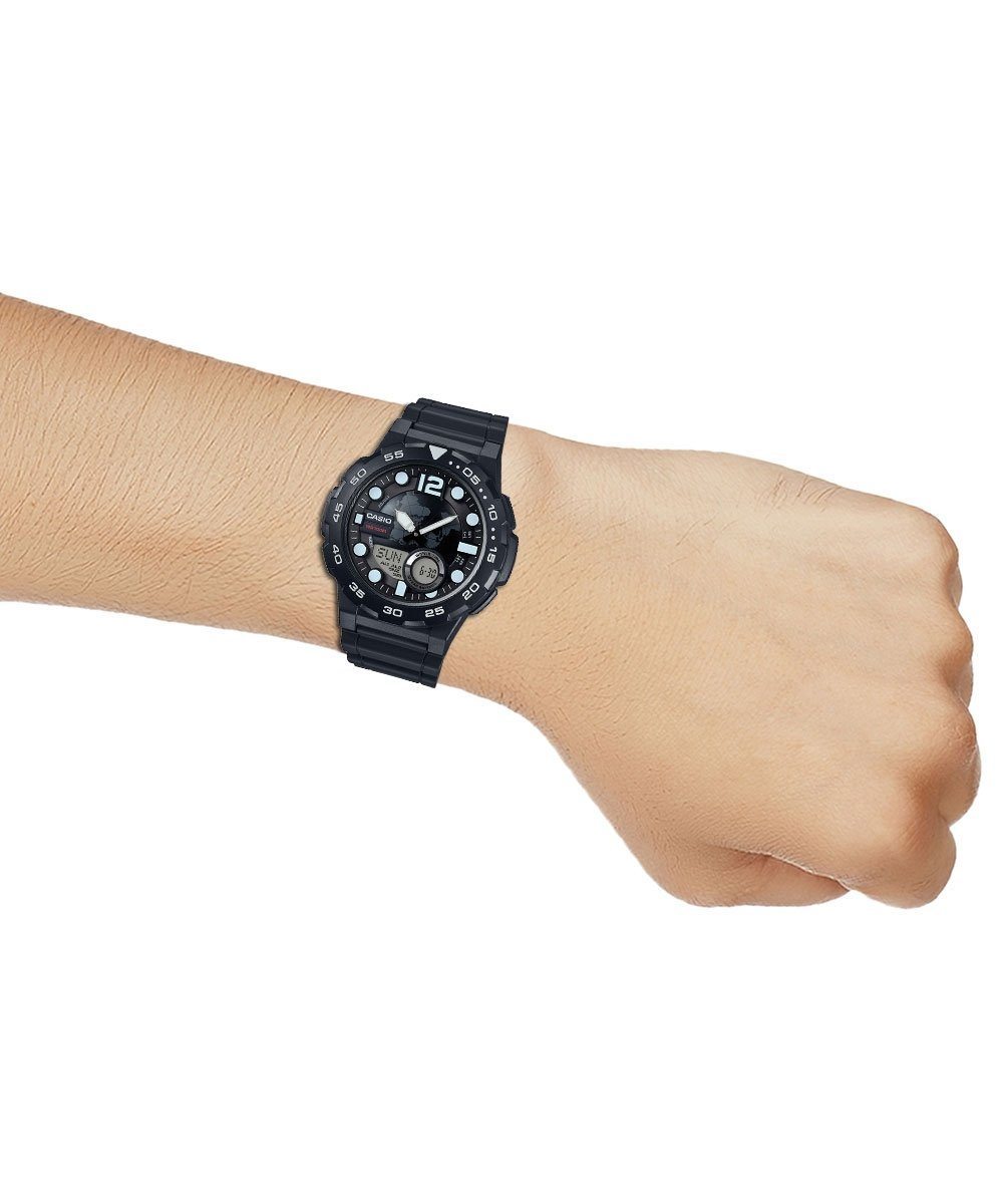 Casio AEQ-100W-1A Black Resin Strap Watch for Men-Watch Portal Philippines