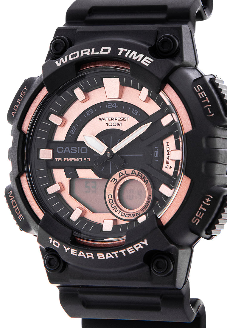 Casio AEQ-110W-1A3VDF Digital Analog Rubber Strap Watch For Men-Watch Portal Philippines
