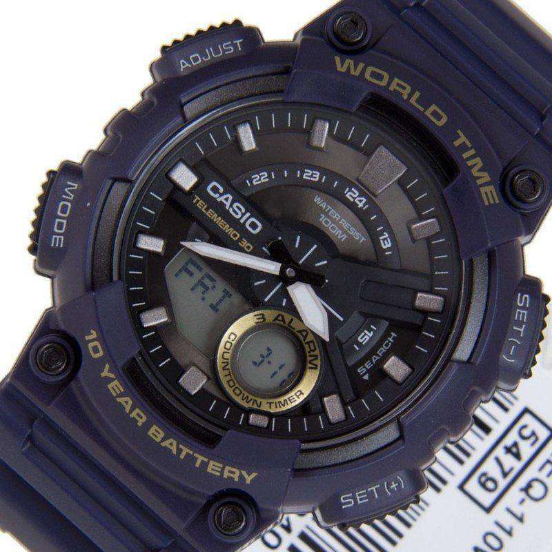 Casio AEQ-110W-2A Navy Blue Resin Strap Watch for Men-Watch Portal Philippines