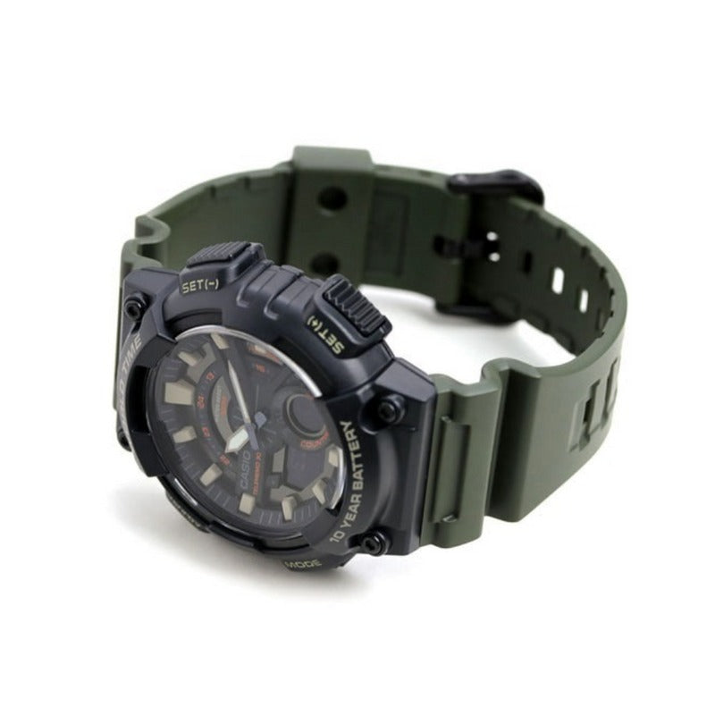 Casio AEQ-110W-3A Green Resin Strap Watch for Men-Watch Portal Philippines