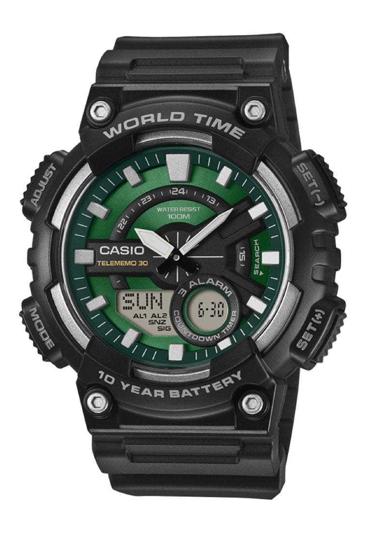 Casio AEQ-110W-3A2VDF Rubber Strap Digital Analog Watch for Men-Watch Portal Philippines