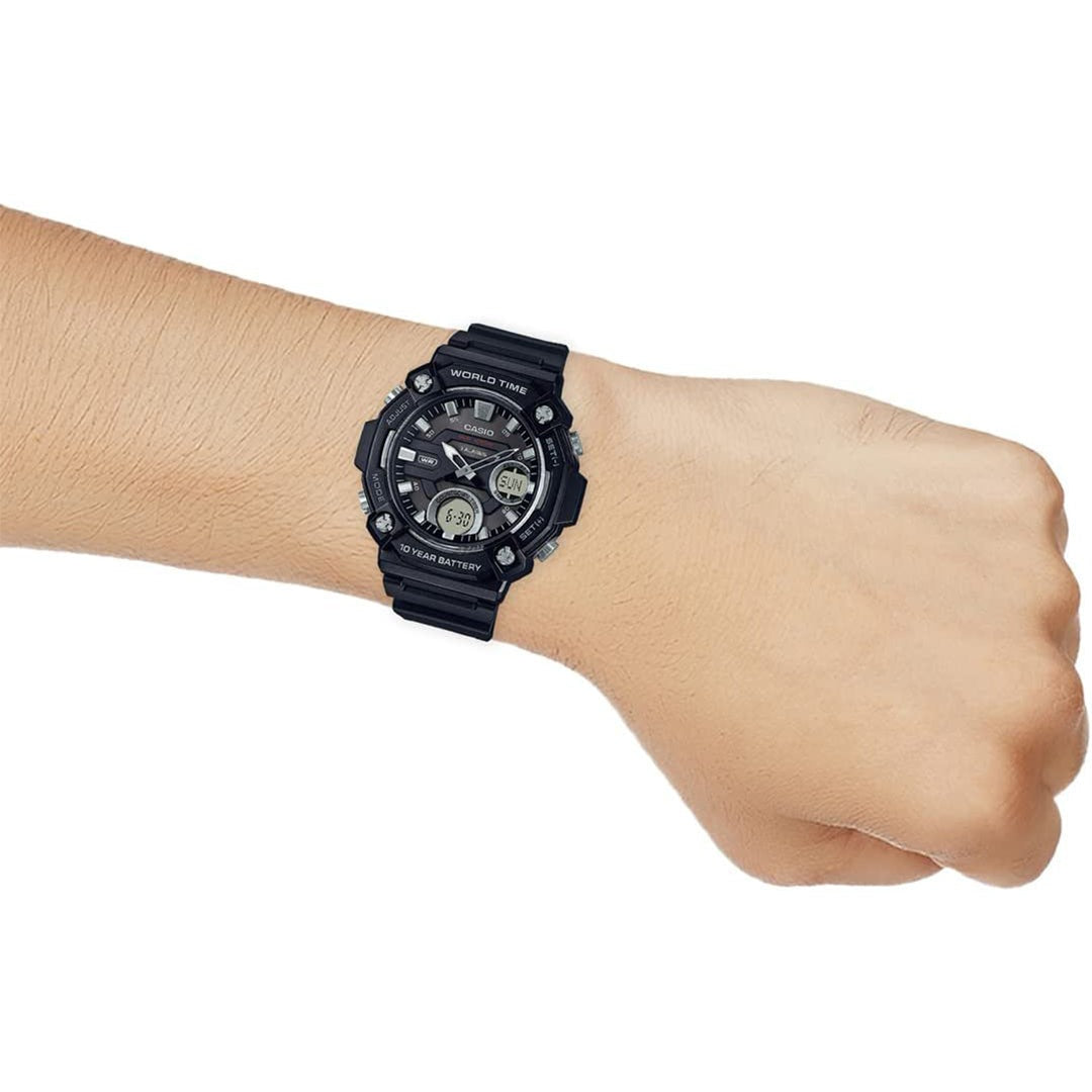 Casio AEQ-120W-1A Black Resin Strap Watch for Men-Watch Portal Philippines