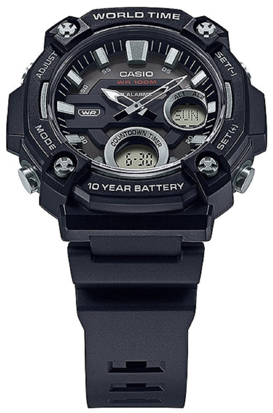 Casio AEQ-120W-1A Digital Analog Rubber Strap Watch For Men-Watch Portal Philippines