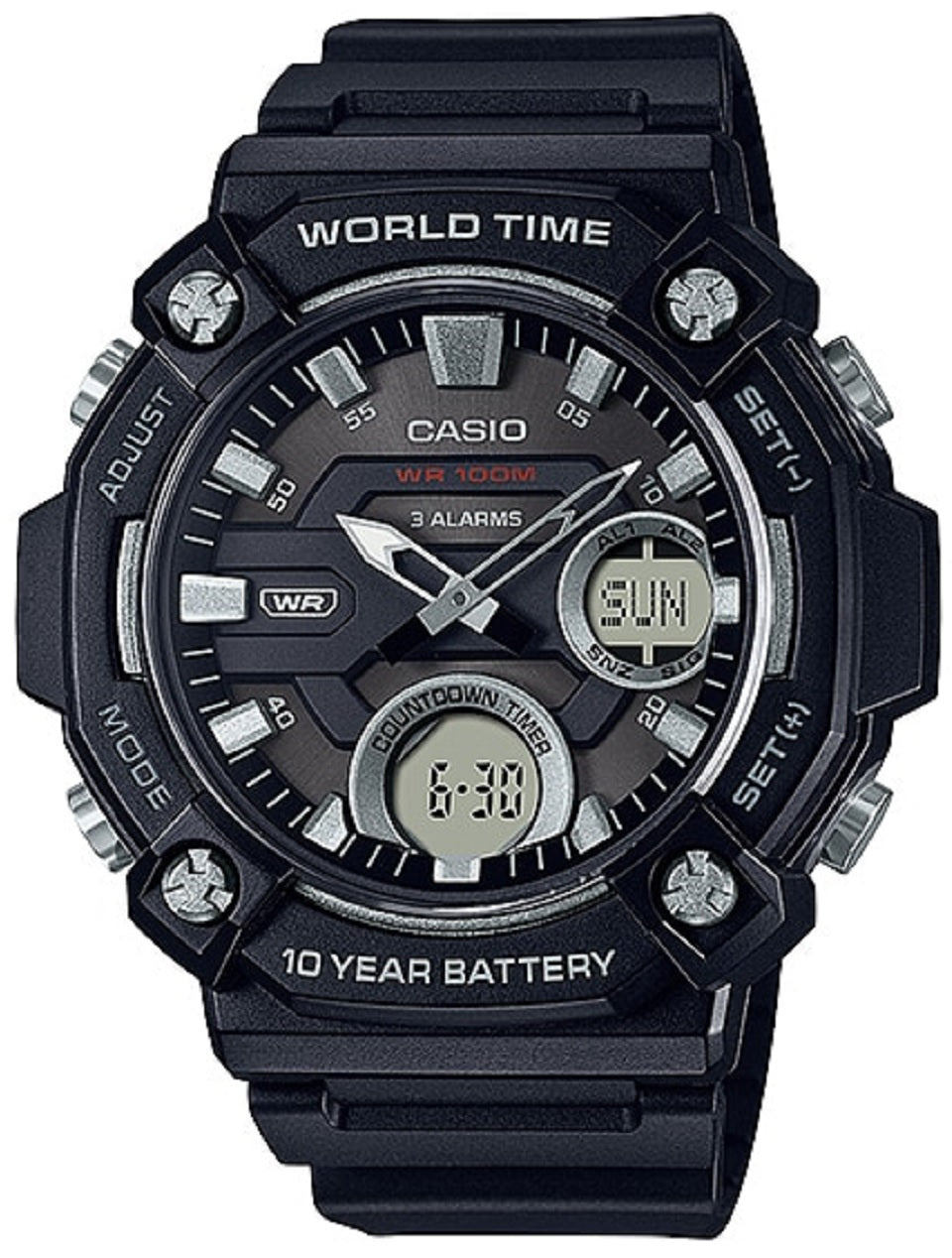 Casio AEQ-120W-1A Digital Analog Rubber Strap Watch For Men-Watch Portal Philippines