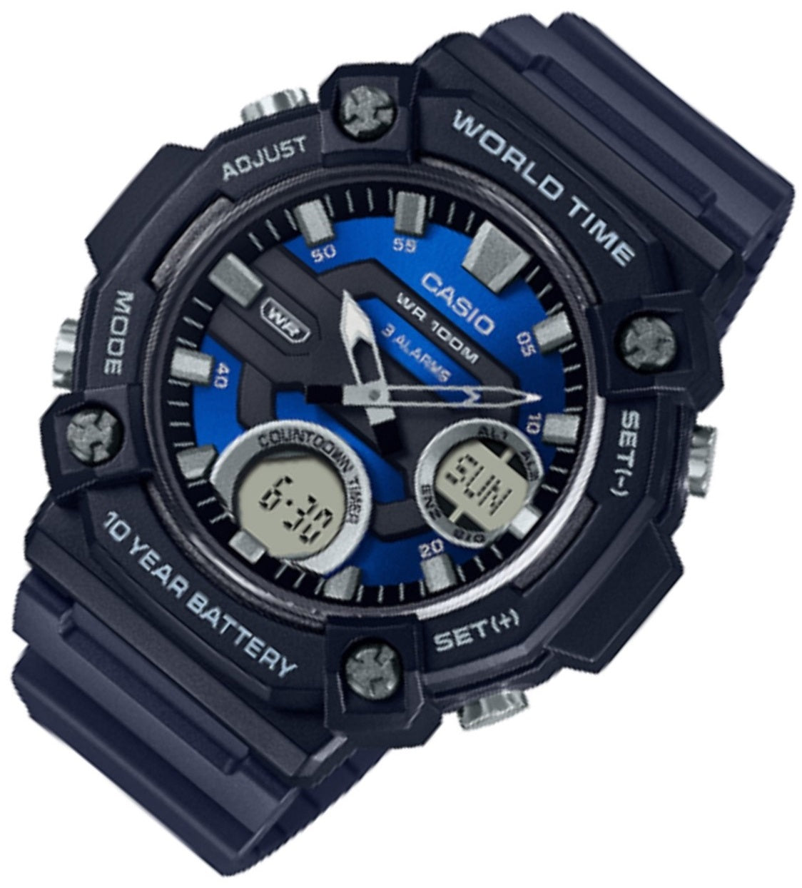 Casio AEQ-120W-2A Digital Analog Rubber Strap Watch For Men-Watch Portal Philippines