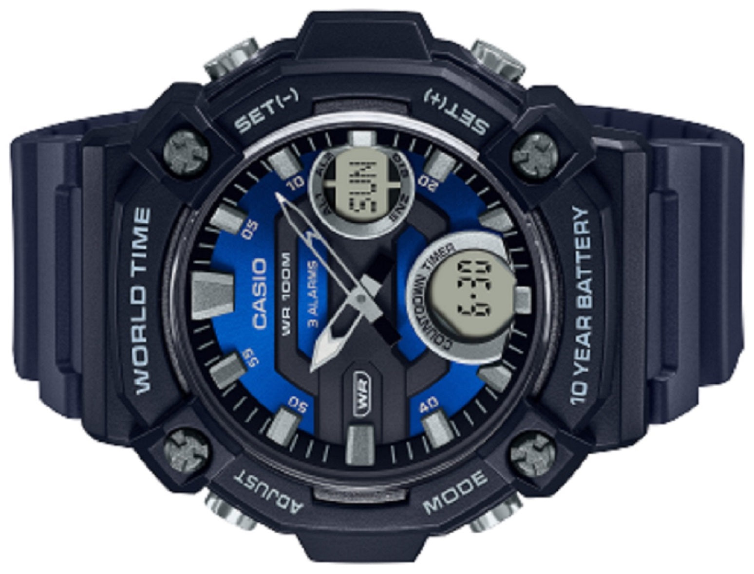 Casio AEQ-120W-2A Digital Analog Rubber Strap Watch For Men-Watch Portal Philippines