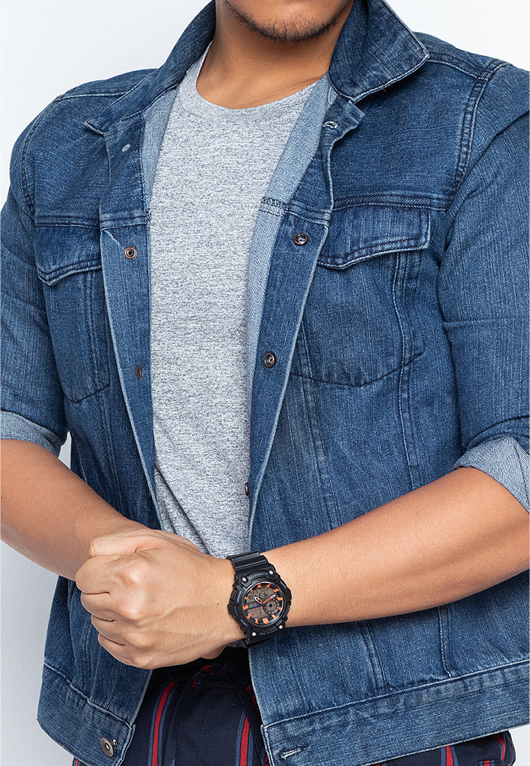 Casio AEQ-200W-1A2VDF Digital Analog Rubber Strap Watch For Men-Watch Portal Philippines