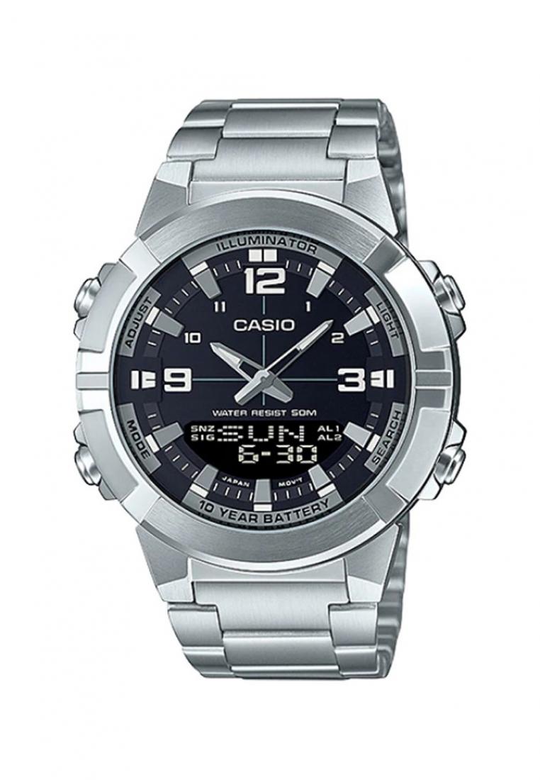 Casio AMW-870D-1A Digital Analog Stainless Steel Strap Watch For Men-Watch Portal Philippines