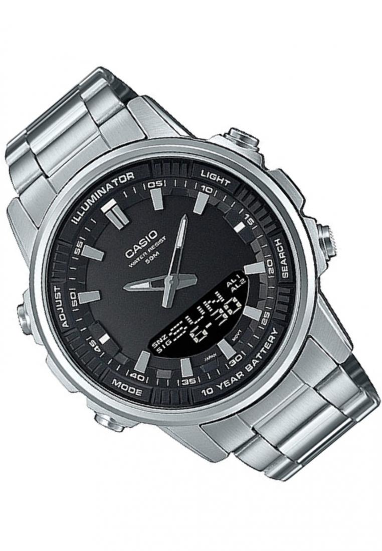 Casio AMW-880D-1A Digital Analog Stainless Steel Strap Watch For Men-Watch Portal Philippines