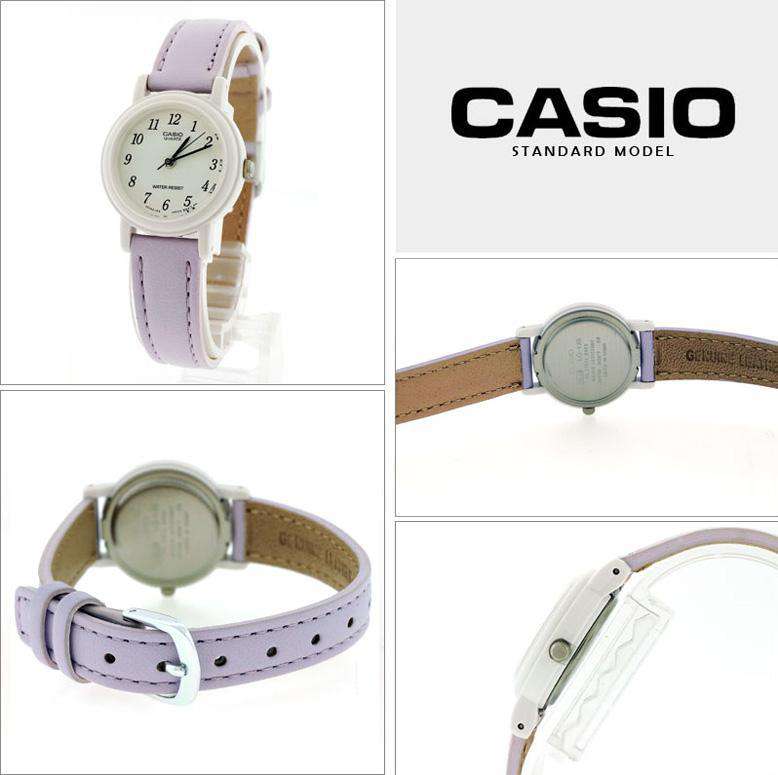 Casio Analog LQ-139L-6B Lilac Leather Strap Women's Watch-Watch Portal Philippines
