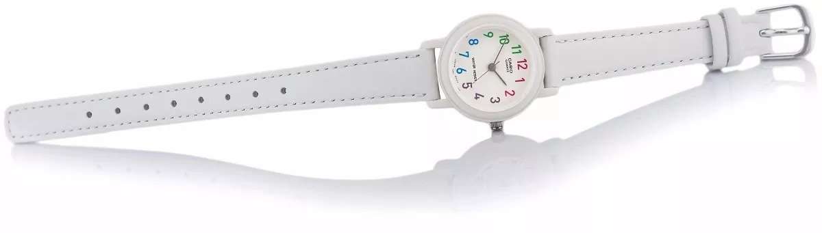 Casio Analog LQ-139L-7B White Leather Strap Women's Watch-Watch Portal Philippines