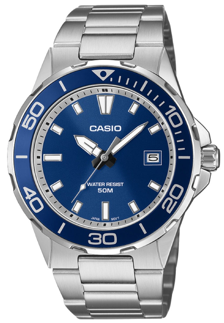 Casio Analog Stainless Steel Strap Watch for Men MTD-145D-2AVDF-Watch Portal Philippines