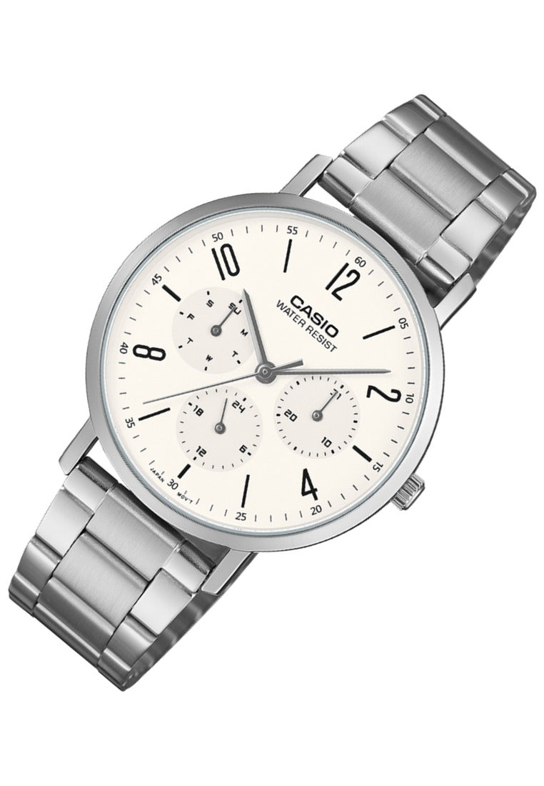 Casio Analog Stainless Steel Strap Watch for Men MTP-VT06D-7BDF-Watch Portal Philippines
