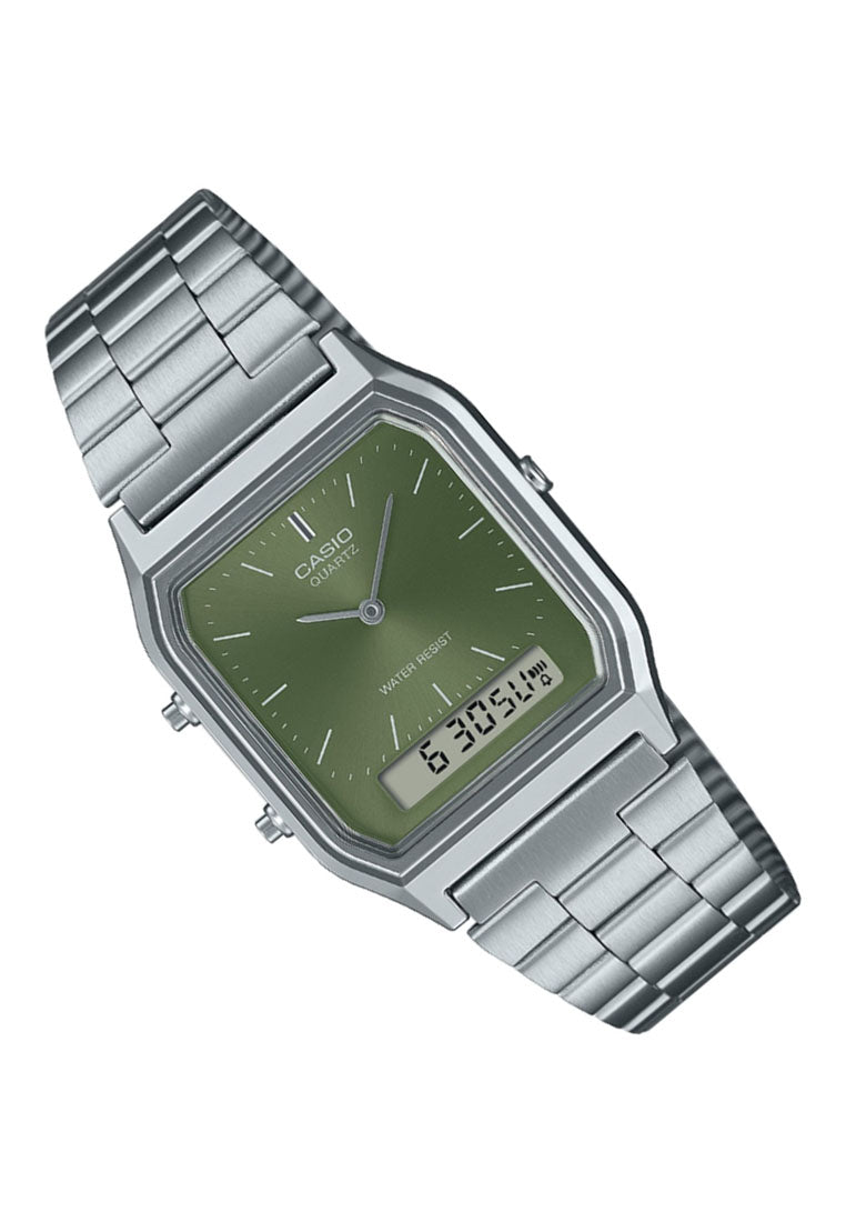 Casio AQ-230A-3A Digital Analog Stainless Steel Watch-Watch Portal Philippines