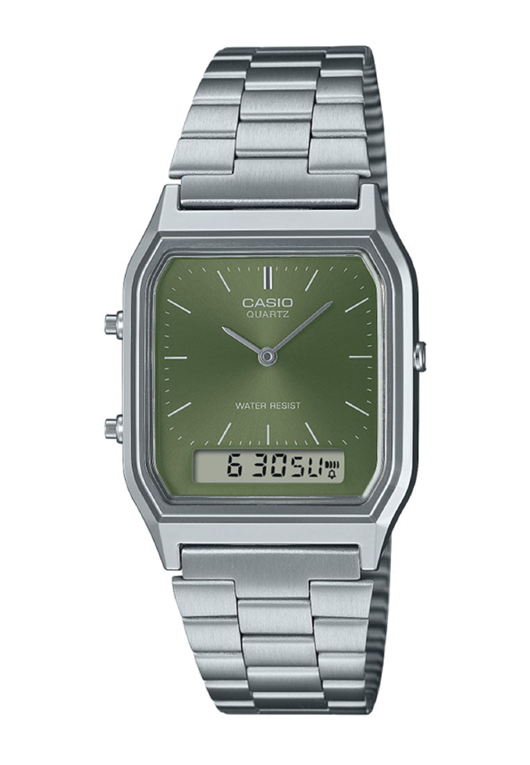 Casio AQ-230A-3A Digital Analog Stainless Steel Watch-Watch Portal Philippines
