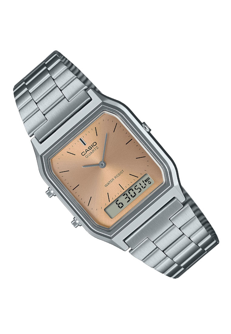 Casio AQ-230A-4A Digital Analog Stainless Steel Watch-Watch Portal Philippines