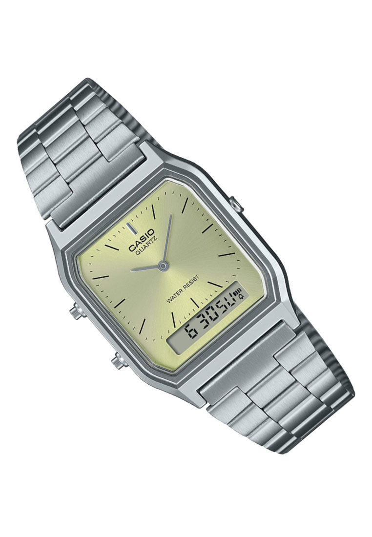 Casio AQ-230A-9A Digital Analog Stainless Steel Watch-Watch Portal Philippines
