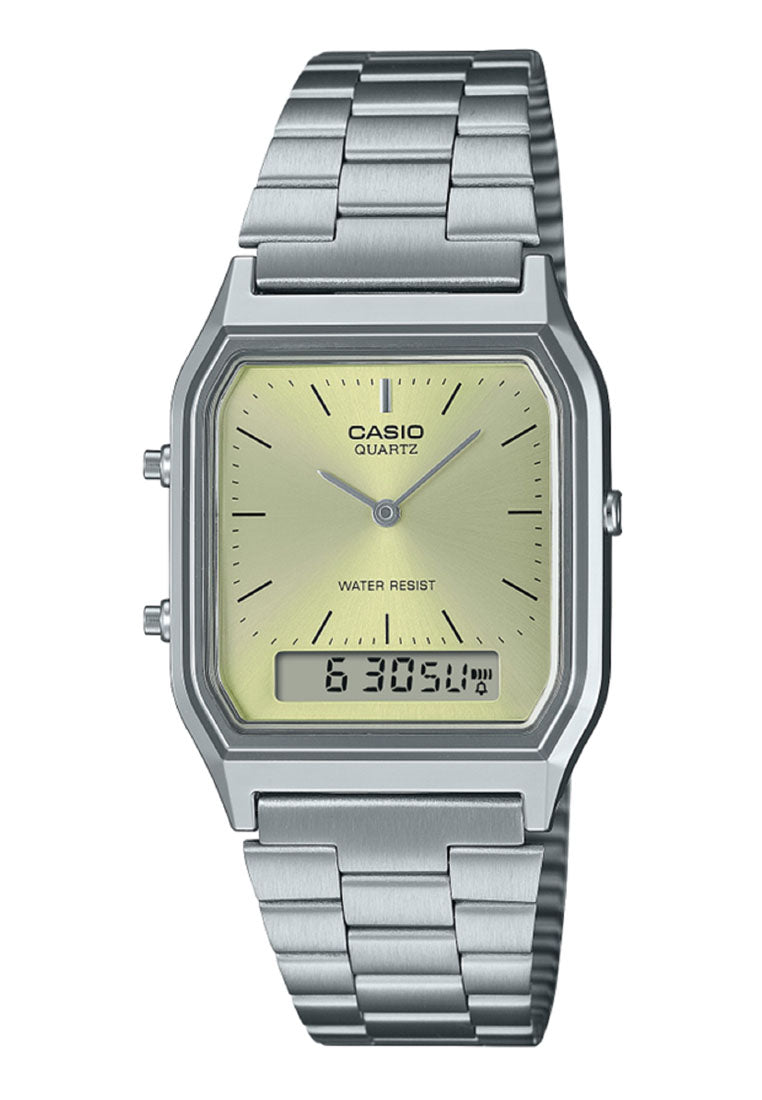 Casio AQ-230A-9A Digital Analog Stainless Steel Watch-Watch Portal Philippines