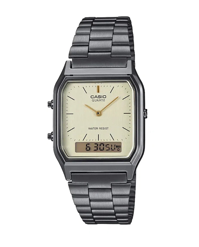 Casio AQ-230GG-9ADF Digital Analog Stainless Steel Strap Watch-Watch Portal Philippines